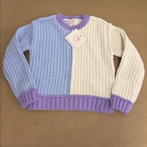 🌸 Design History Girls Colorblock Knit Sweater | Size 5 | NWT